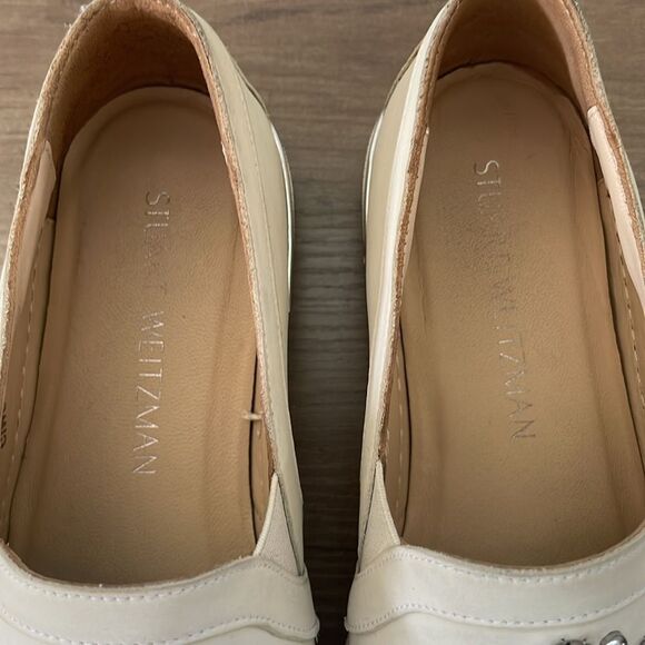 Stuart Weitzman Womens Pearl Crystal Slip-On Leather Platform Sneakers Sz 6.5 - Picture 3 of 11